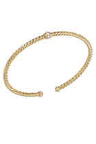 Cable Classics Center Station Bracelet, 18k Gold & Diamonds
